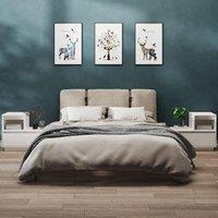Berkfield Home Bedside Cabinets 2 pcs White 60x34x51 cm Solid Wood Pine | Size: 60 x 34 x 51 cm