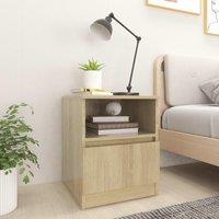 Berkfield Home Bed Cabinets 2 pcs Sonoma Oak 40x40x50 cm Engineered Wood in Brown | Size: 40 x 40 x 50 cm