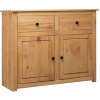 Berkfield Home Sideboard 93x40x80 cm Solid Pinewood Panama Range in Brown | Size: 93 x 40 x 80 cm