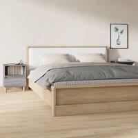 Berkfield Home Bedside Cabinets 2 pcs Grey Sonoma 40x35x50 cm | Size: 40 x 35 x 50 cm