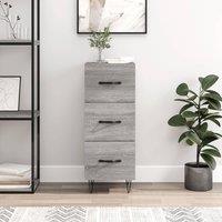 Berkfield Home Sideboard Grey Sonoma 34.5x34x90 cm Engineered Wood