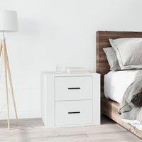 Berkfield Home Bedside Cabinet White 50x39x47 cm | Size: 50 x 39 x 47 cm
