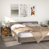 Berkfield Home Bed Cabinets 2 pcs Smoked Oak 40x35x47.5 cm in Brown