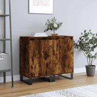 Berkfield Home Sideboards 2 pcs Smoked Oak 40x35x70 cm Engineered Wood in Brown | Size: 40 x 35 x 70 cm