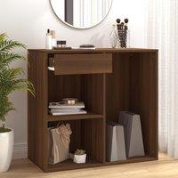 Berkfield Home Cosmetic Cabinet Brown Oak 80x40x75 cm Engineered Wood | Size: 80 x 40 x 75 cm