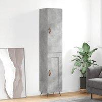Berkfield Home Highboard Concrete Grey 34.5x34x180 cm Engineered Wood