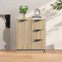 Berkfield Home Sideboard Sonoma Oak Engineered Wood in Brown