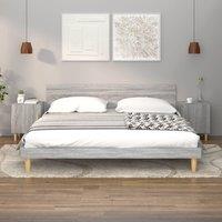 Berkfield Home Bedside Cabinets 2 pcs Grey Sonoma Engineered Wood