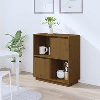 Berkfield Home Sideboard Honey Brown 74x35x80 cm Solid Wood Pine | Size: 74 x 35 x 80 cm