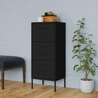 Berkfield Home Storage Cabinet Black 42.5x35x101.5 cm Steel
