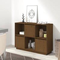 Berkfield Home Sideboard Honey Brown 110.5x35x80 cm Solid Wood Pine