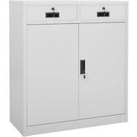 Berkfield Home Office Cabinet Light Grey 90x40x102 cm Steel | Size: 90 x 40 x 102 cm