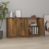 Berkfield Home Sideboards 2 pcs Smoked Oak 60x30x70 cm Engineered Wood in Brown | Size: 60 x 30 x 70 cm