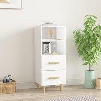 Berkfield Home Sideboard High Gloss White 34.5x34x90 cm Engineered Wood