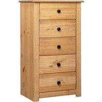 Berkfield Home Sideboard 46x40x89 cm Pine Panama Range in Brown | Size: 46 x 40 x 89 cm
