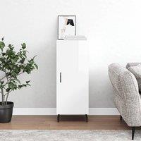 Berkfield Home Sideboard High Gloss White 34.5x34x90 cm Engineered Wood