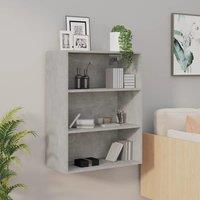 Berkfield Home Hanging Wall Cabinet Concrete Grey 69.5x32.5x90 cm