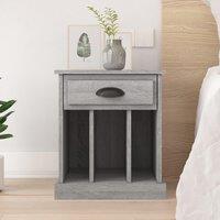 Berkfield Home Bedside Cabinet Grey Sonoma 43x36x50 cm | Size: 43 x 36 x 50 cm