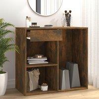 Berkfield Home Cosmetic Cabinet Smoked Oak 80x40x75 cm Engineered Wood in Brown | Size: 80 x 40 x 75 cm
