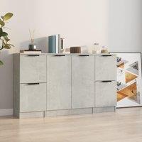 Berkfield Home Sideboards 3 pcs Concrete Grey Engineered Wood
