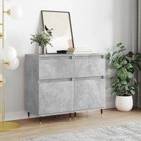 Berkfield Home Sideboards 2 pcs Concrete Grey 40x35x70 cm Engineered Wood | Size: 40 x 35 x 70 cm