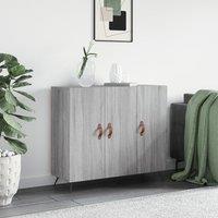 Berkfield Home Sideboard Grey Sonoma 90x34x80 cm Engineered Wood | Size: 90 x 34 x 80 cm
