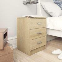 Berkfield Home Bedside Cabinets 2 pcs Sonoma Oak 38x35x56 cm Engineered Wood in Brown | Size: 38 x 35 x 56 cm