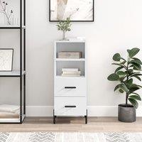 Berkfield Home Sideboard High Gloss White 34.5x34x90 cm Engineered Wood