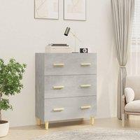 Berkfield Home Sideboard Concrete Grey 70x34x90 cm Engineered Wood | Size: 70 x 34 x 90 cm