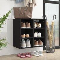 Berkfield Home Shoe Cabinet Black 52.5x30x50 cm