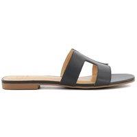 Dune London Women's 'Loopey' Leather Sandals in Black | Size: 3