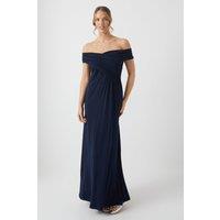 Bardot Ruched Jersey Bridesmaid Dress