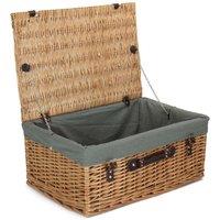 Red Hamper 55cm Buff Picnic Basket with Grey Lining
