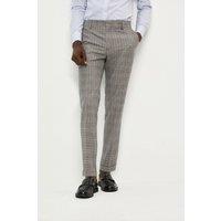 Skinny Fit Grey Blue Pow Check Suit Trousers