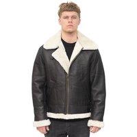 Infinity Leather Men's B3 Aviator Real Sheepskin Leather Flying Jacket-Oxford in Light Brown | Size: 4XL