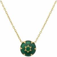 Latelita Women's Star Of David Green Enamel Necklace Gold