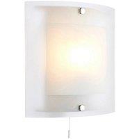 Netlighting Blake 1 Light Indoor Wall Light Clear with Frosted Glass E14