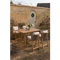 Harbour Lifestyle Quay 4 Seat Rectangular Bar Set In Linen in Light Beige
