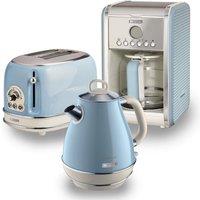 Ariete Jug Kettle, 2 Slice Toaster & Filter Coffee Machine Set in Blue