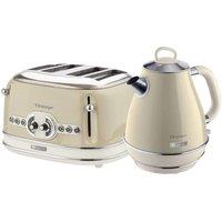 Ariete Jug Kettle & 4 Slice Toaster Set in Cream