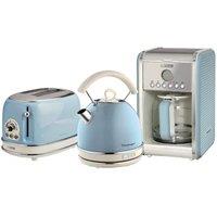 Ariete Retro Dome Kettle, 2 Slice Toaster & Filter Coffee Machine Set in Blue