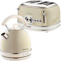 Ariete Dome Kettle, 4 Slice Toaster Set in Cream