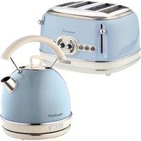 Ariete Dome Kettle, 4 Slice Toaster Set in Blue