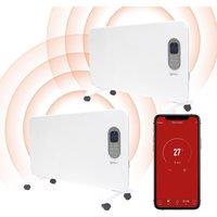 Igenix Smart Electric Panel Heater (Pack of 2) in White | Size: Single