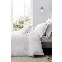 Murmur 'Seren' Cotton Sateen Duvet Cover in White | Size: Super King