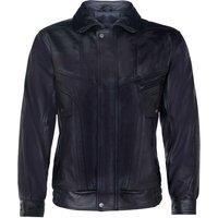 Infinity Leather Men's Classic Harrington Bomber Leather Jacket-Minsk in Black | Size: Medium