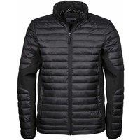 TEE JAYS Men's Teejays Padded Full Zip Crossover Jacket in Black | Size: Large