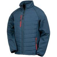 Result Men's Black Compass Padded Soft Shell Jacket in Navy | Size: Medium