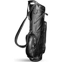 Sun Mountain Leather Cart Bag Black/White in Black
