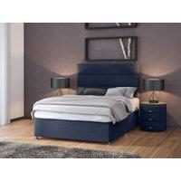 Bedmaster Linen Divan Base in Midnight | Size: Super King